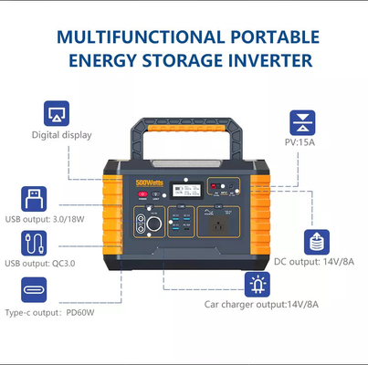 портативный генератор 500W станции солнечной энергии 50Hz/60Hz прочный