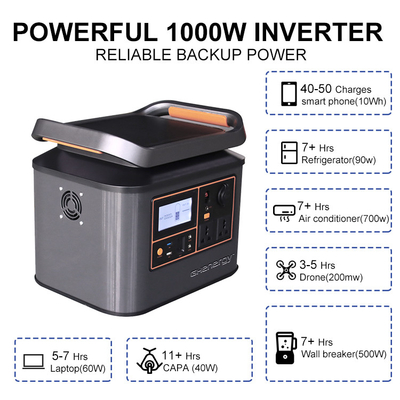 станция солнечной энергии 500W 1000W портативная практически для располагаться лагерем